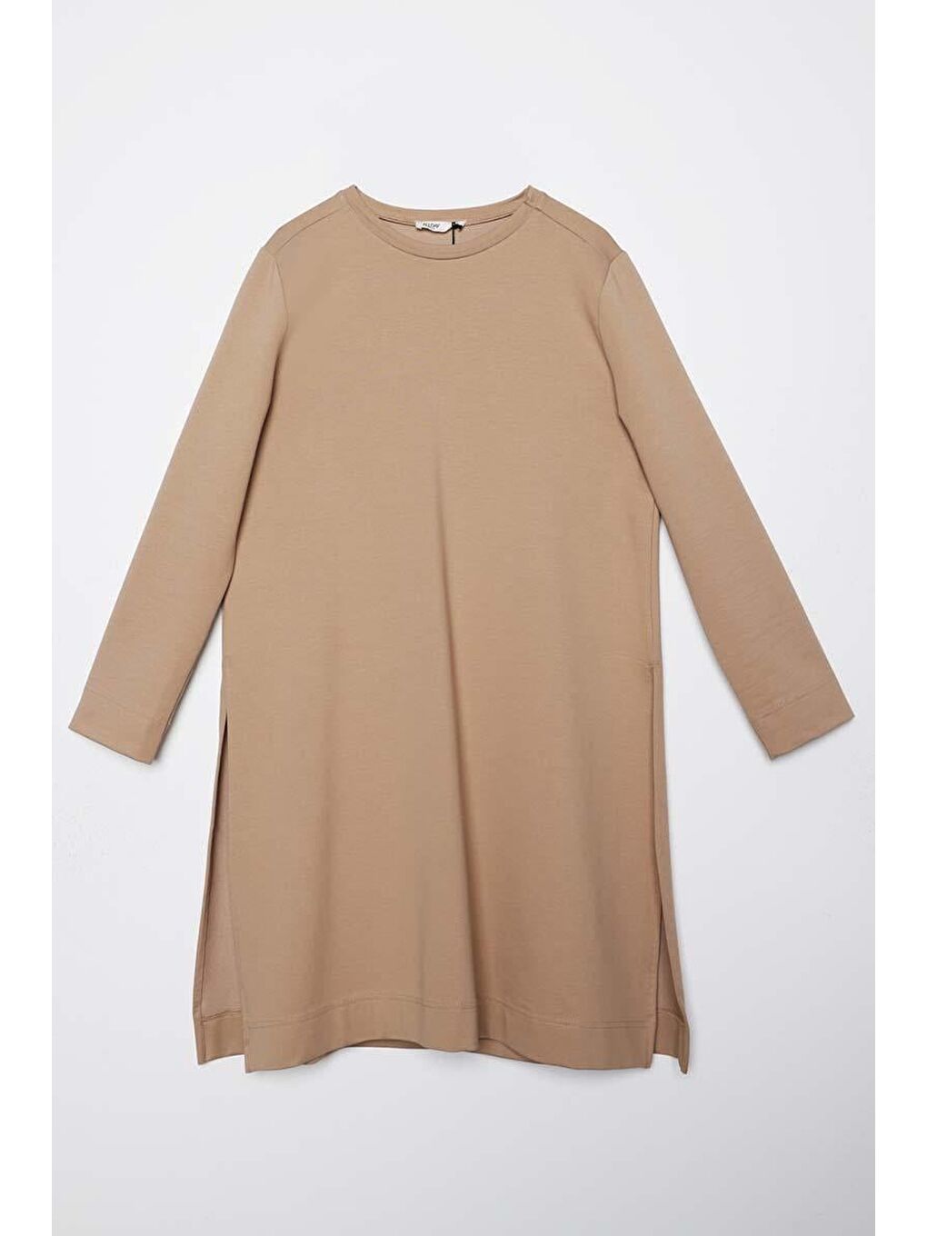 Bej-Yanları Yırtmaçlı Pantolonlu Takım-7