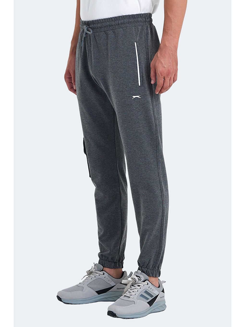 SLAZENGER Renksiz PARI Erkek Eşofman Altı Koyu Gri