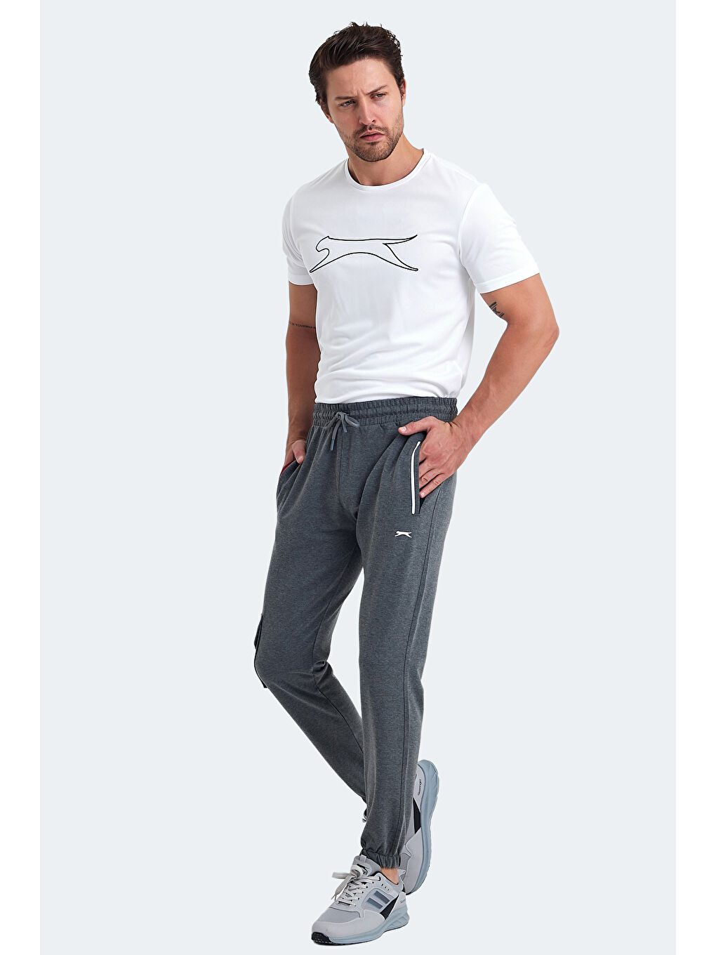 SLAZENGER Renksiz PARI Erkek Eşofman Altı Koyu Gri - 6