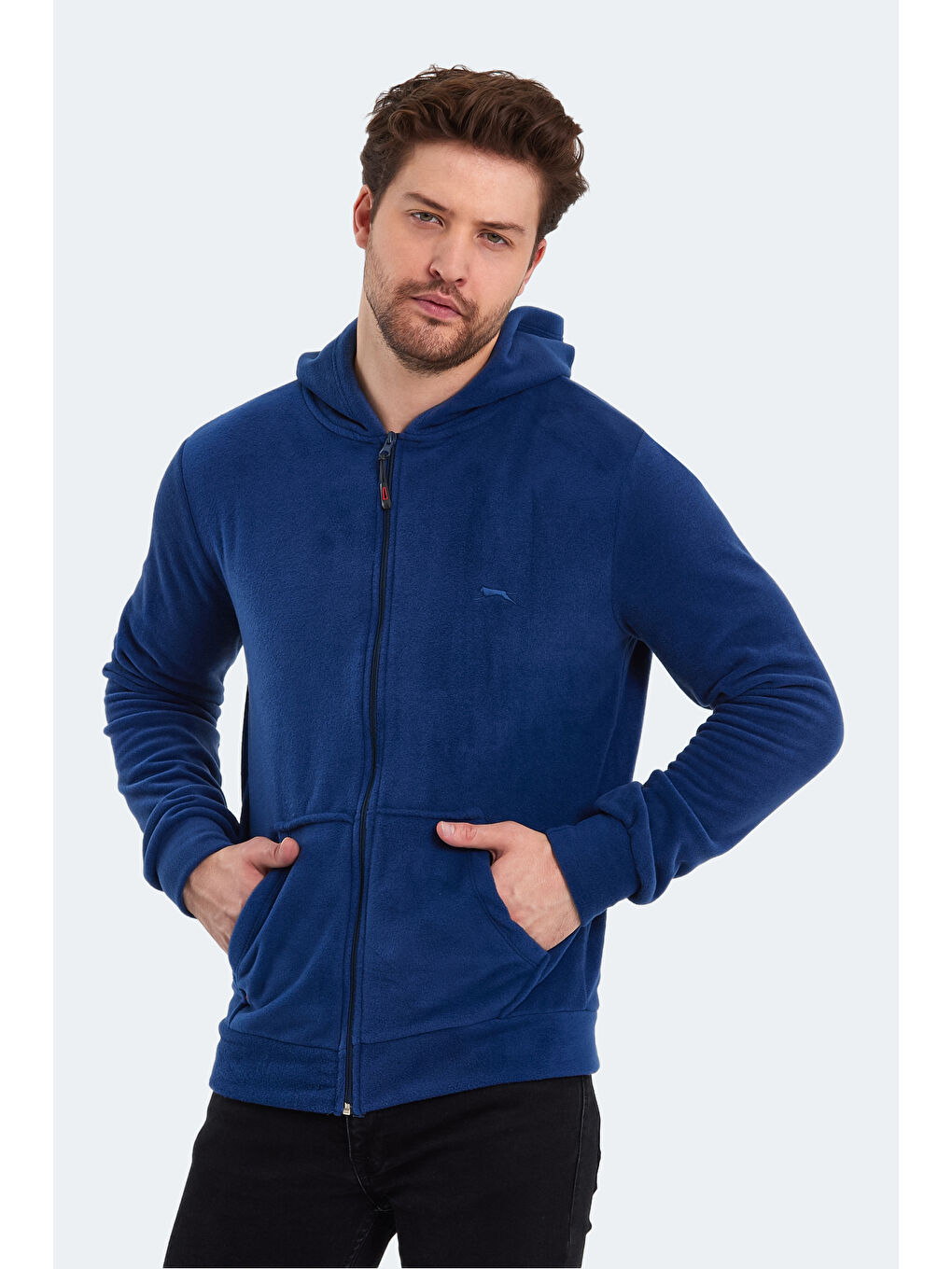 İndigo SAMSON IN Erkek Fermuarlı Sweatshirt Indigo-3