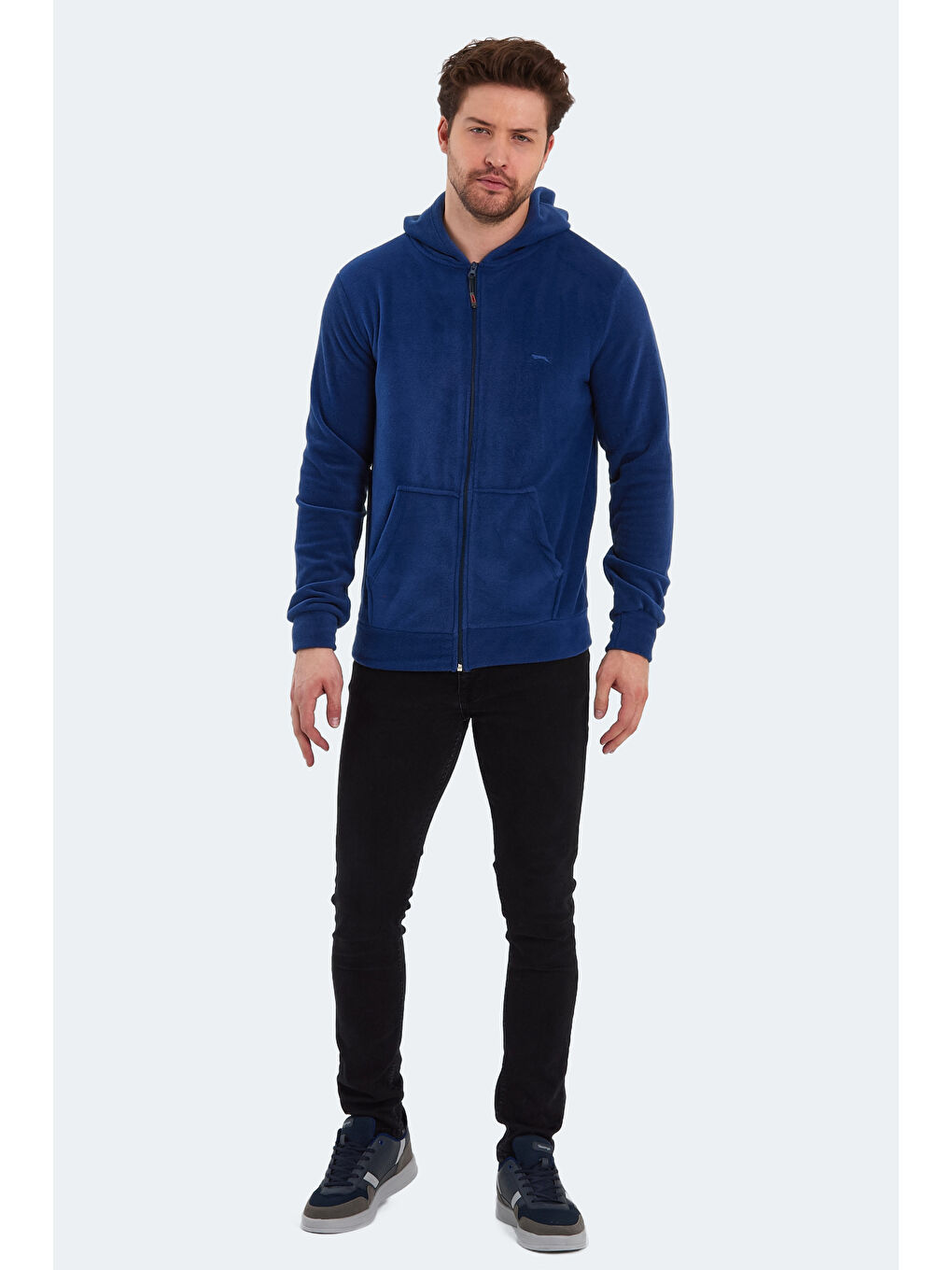İndigo SAMSON IN Erkek Fermuarlı Sweatshirt Indigo-6