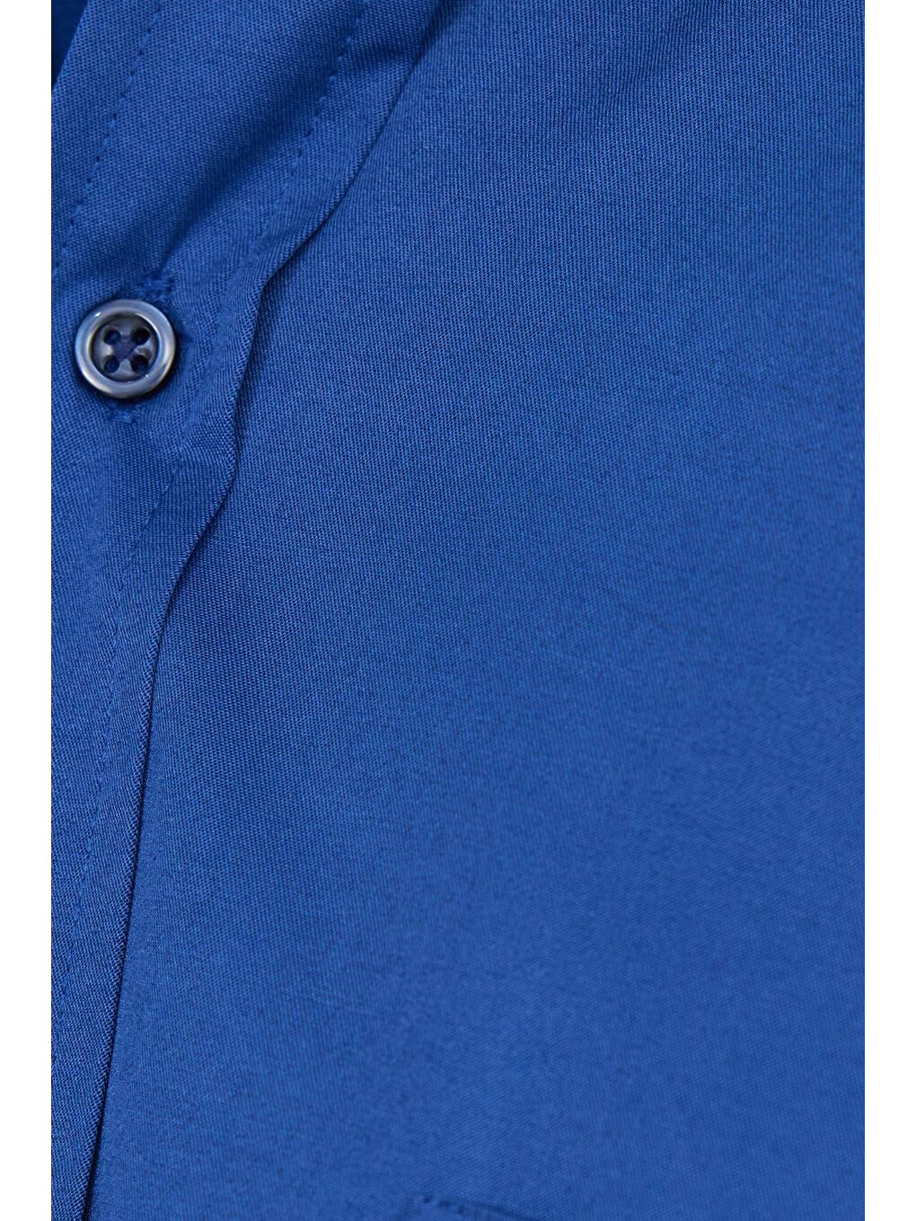 Erkek Regular Fit Klasik Kesim Pamuklu Düz Lacivert Gömlek-5