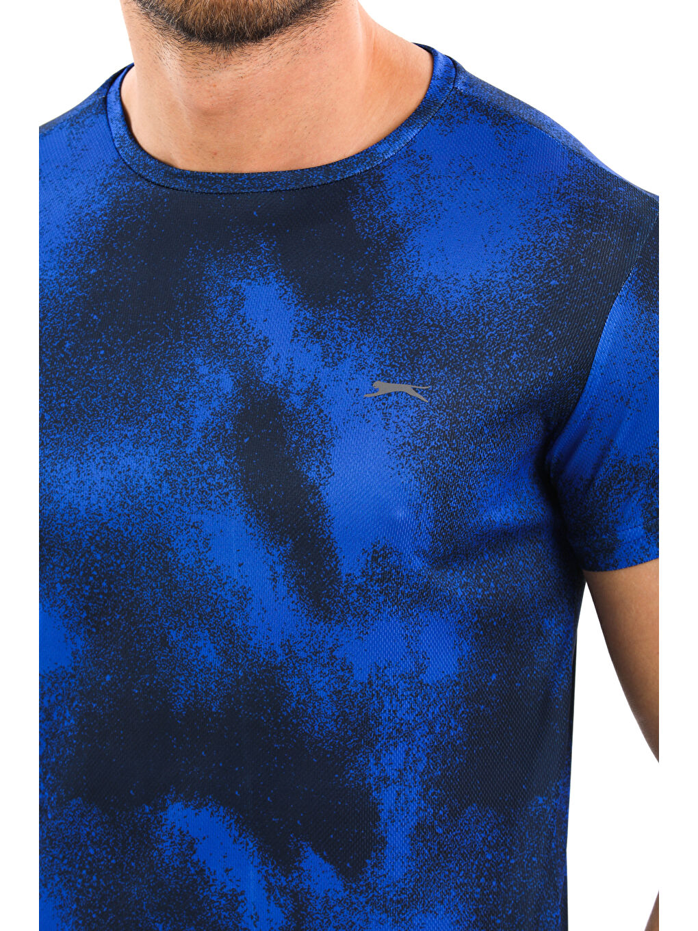 SLAZENGER RADZIM Erkek Kısa Kol Tişört Saks Mavi / Siyah - 4