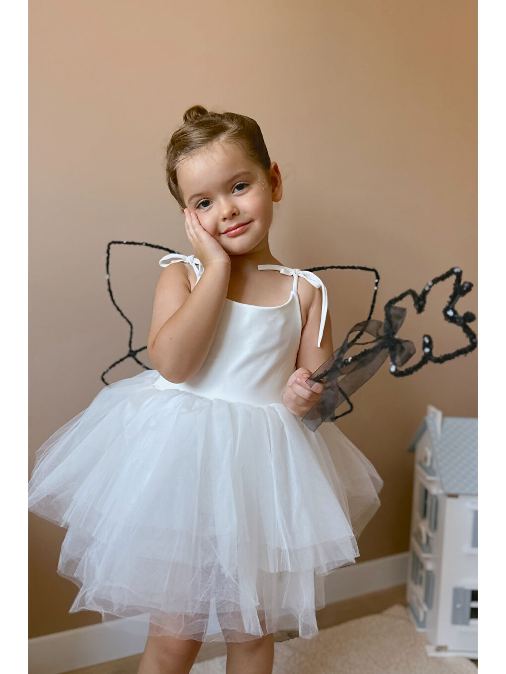 Siyah Pullu 2'li Kelebek Kanat Asa Set-2