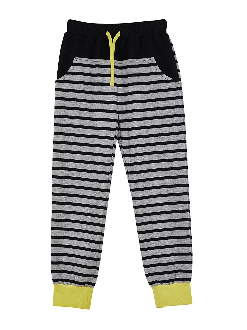 Gri Erkek Çocuk Çizgili Eşofman Takımı-1