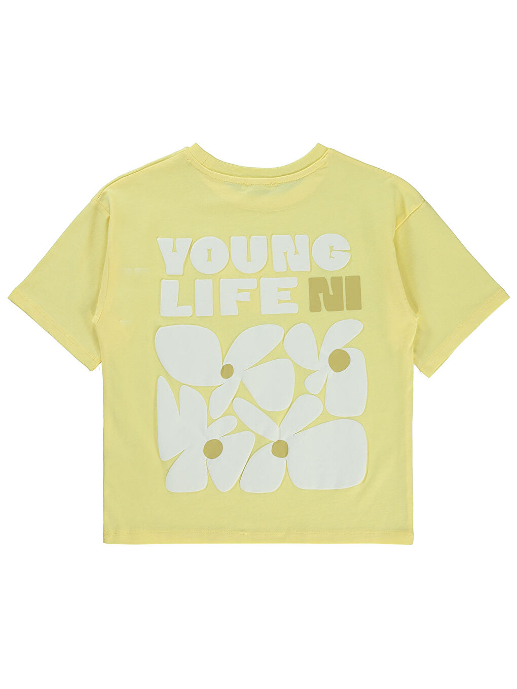 Girls Kız Çocuk Tişört 10-13 Yaş Açık Sarı-1