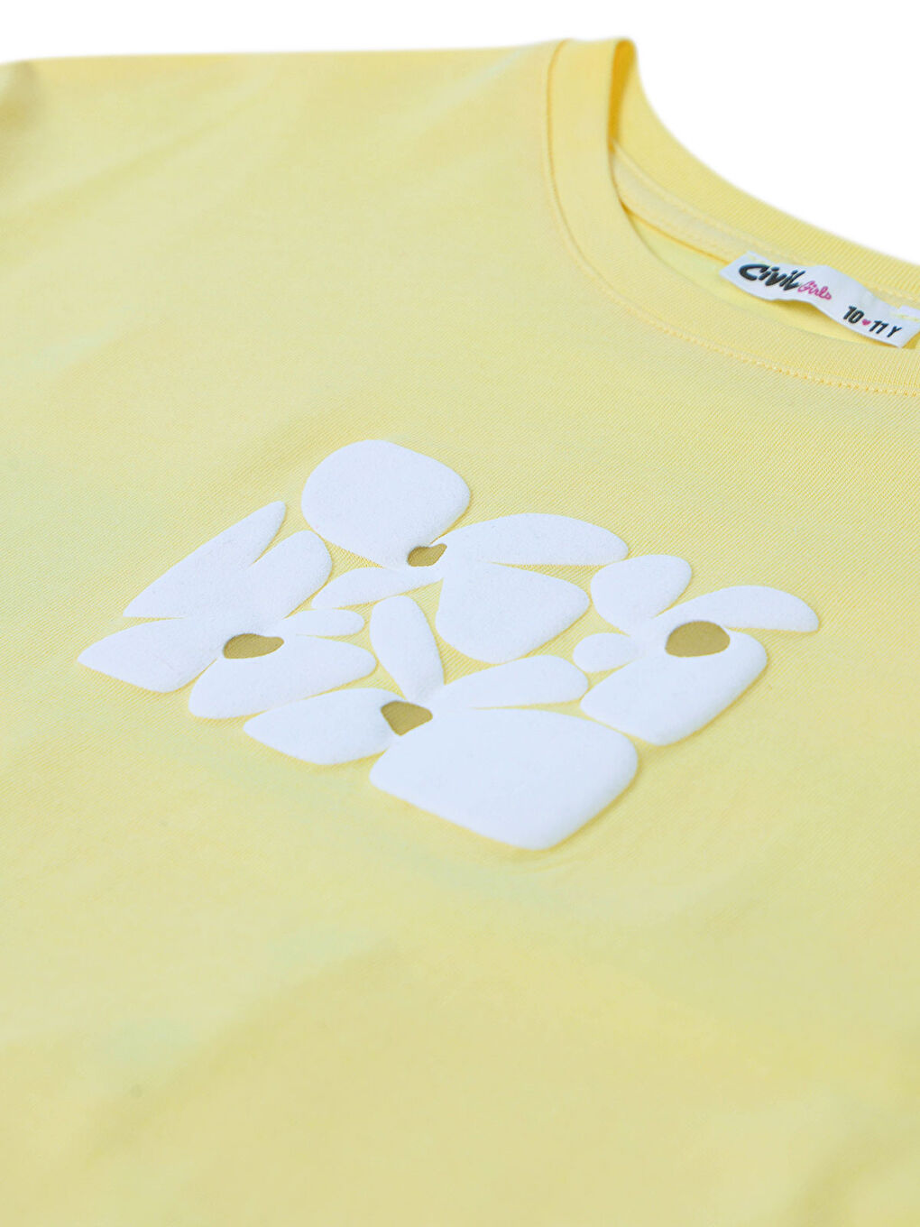 Girls Kız Çocuk Tişört 10-13 Yaş Açık Sarı-3