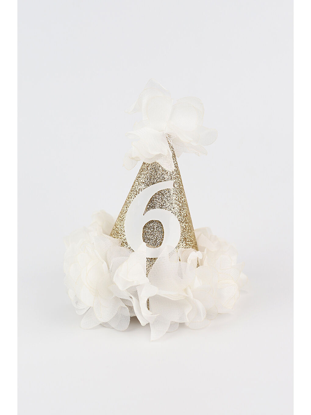 Beyaz 6 Yaş Huni Doğum Günü Klips Toka