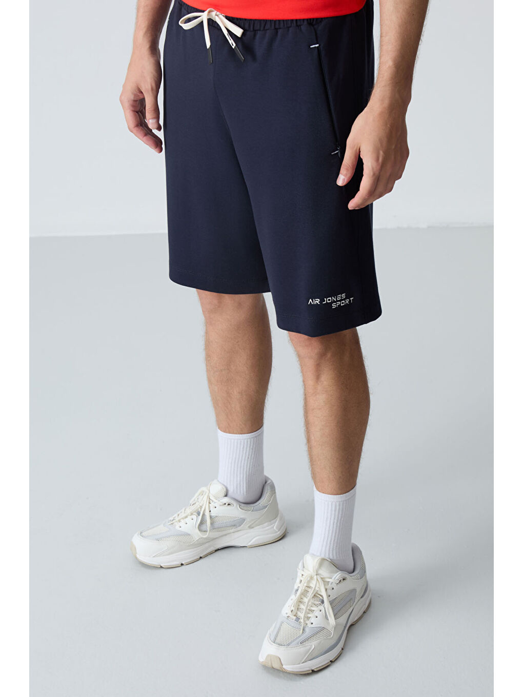 Lacivert Pamuklu Kalın Yumuşak Dokulu Standart  Fit Basic Erkek Şort  - 81276-4