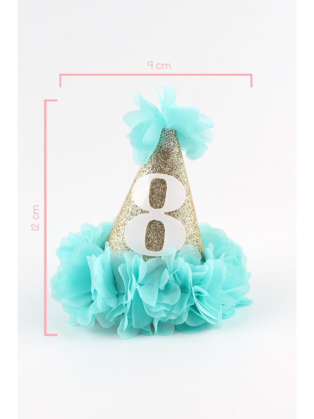 Yeşil Mint 8 Yaş Huni Doğum Günü Klips Toka-2