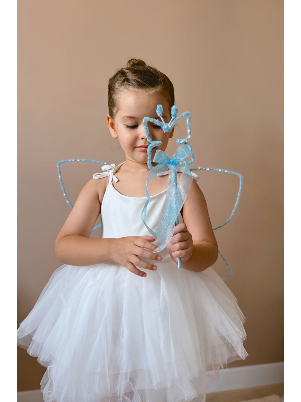 Mavi Pullu 2'li Kelebek Kanat Asa Set-2