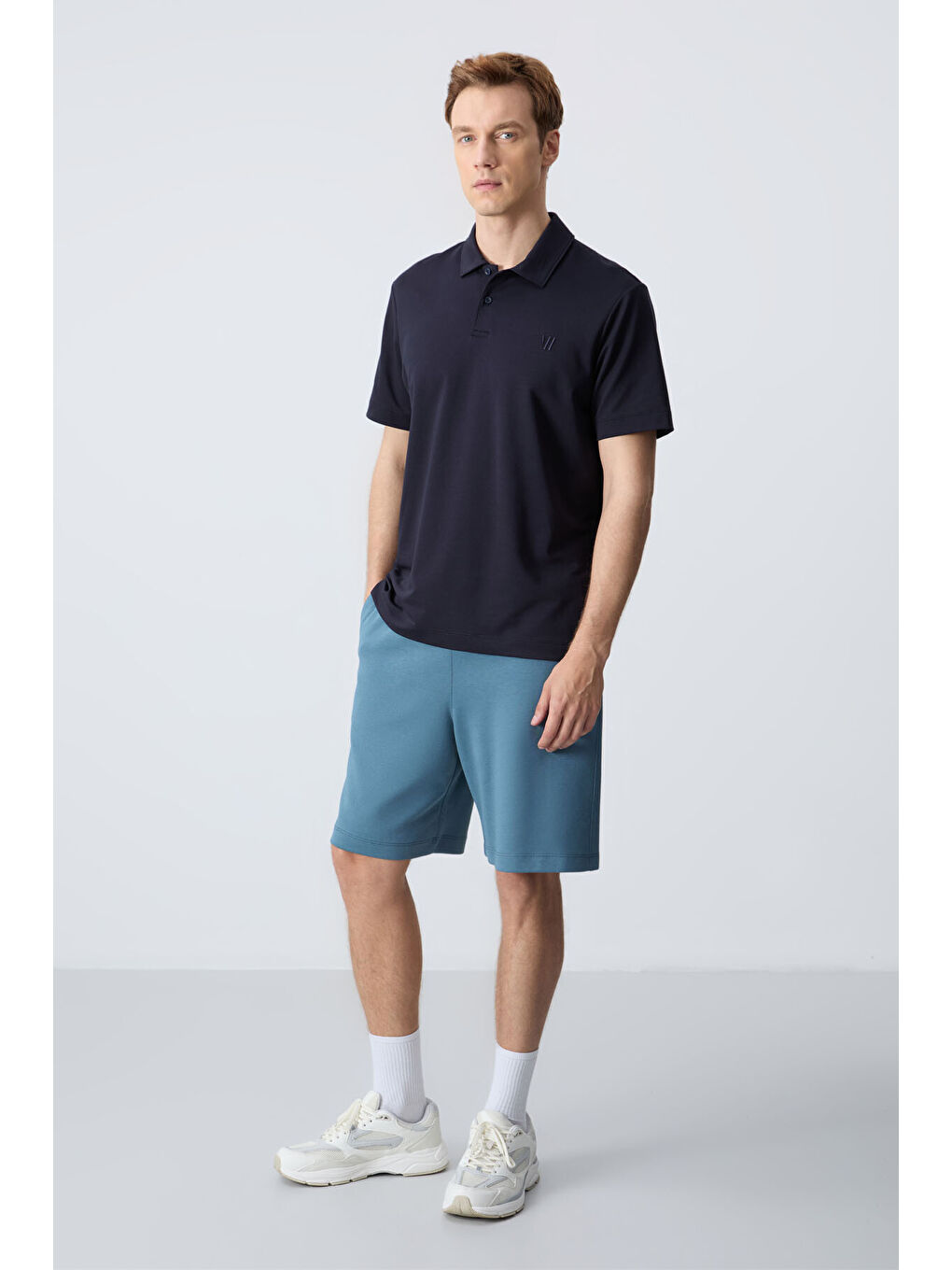 Yeşil Orman yeşili Pamuklu Kalın Yumuşak Dokulu Standart Fit Basic Erkek Şort  - 81275-2