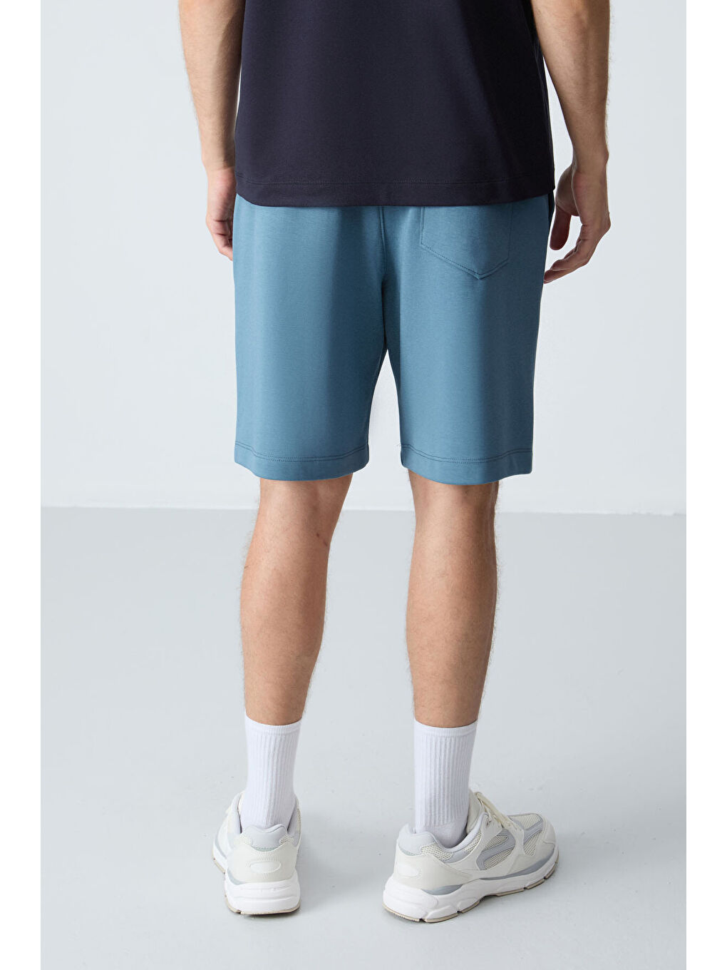 Yeşil Orman yeşili Pamuklu Kalın Yumuşak Dokulu Standart Fit Basic Erkek Şort  - 81275-8