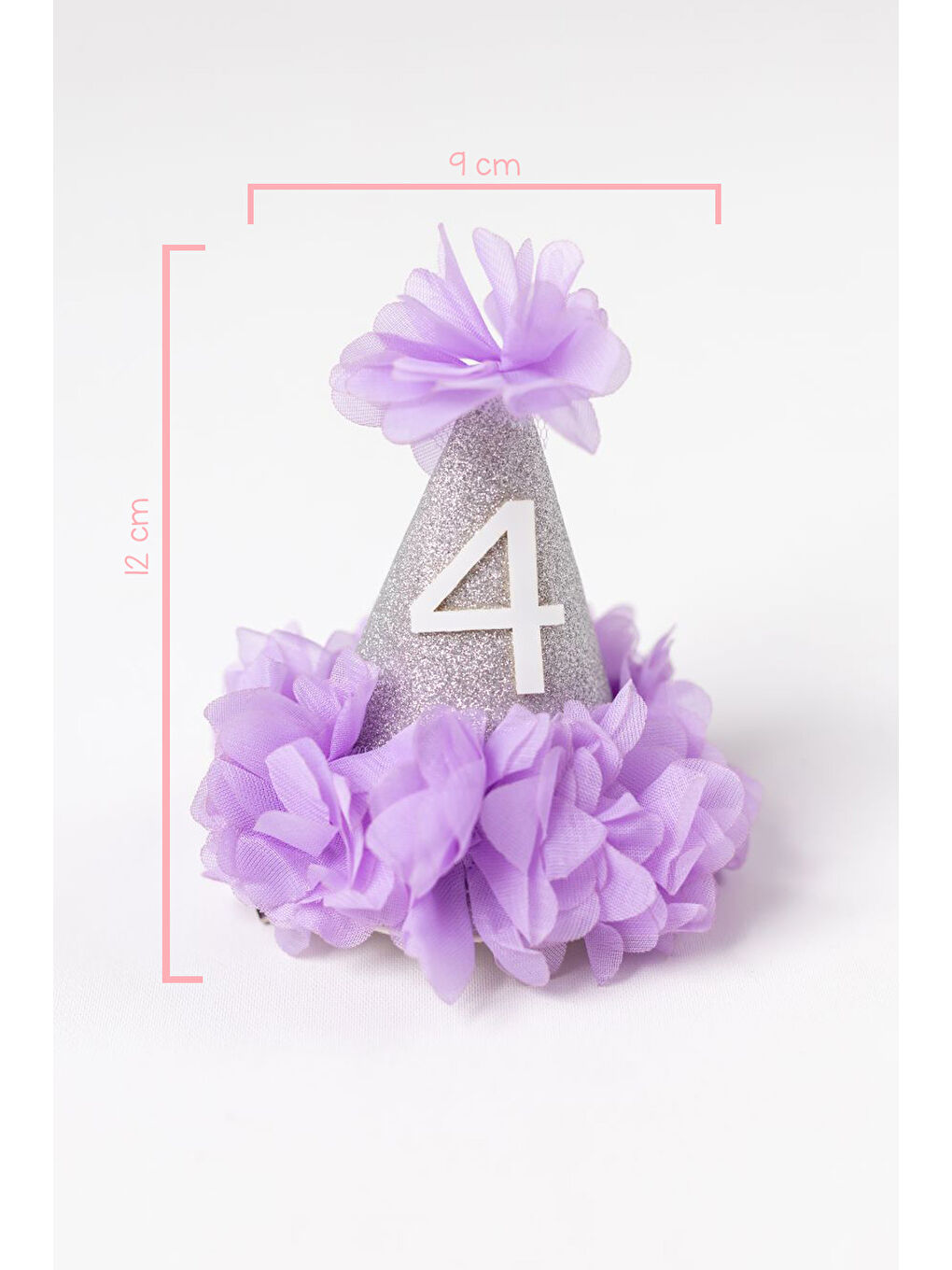 Lila 4 Yaş Huni Doğum Günü Klips Toka-1