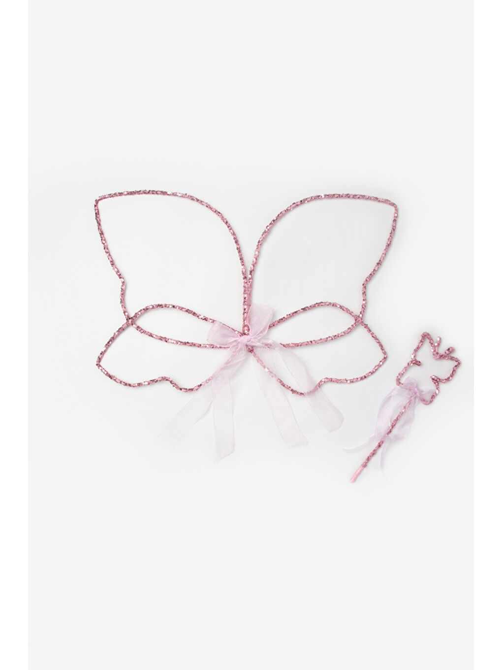 Pembe Pullu 2'li Kelebek Kanat Asa Set-3