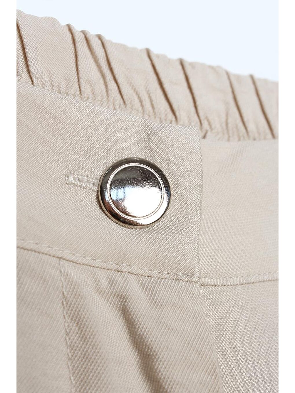 Bej-Garnili Yırtmaç Detaylı Pantolonlu Takım-4