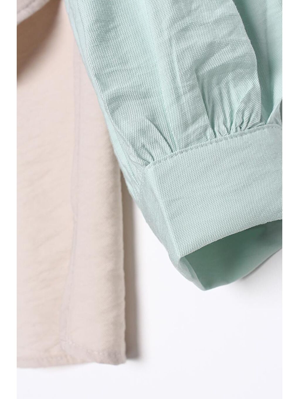 Bej-Garnili Yırtmaç Detaylı Pantolonlu Takım-6