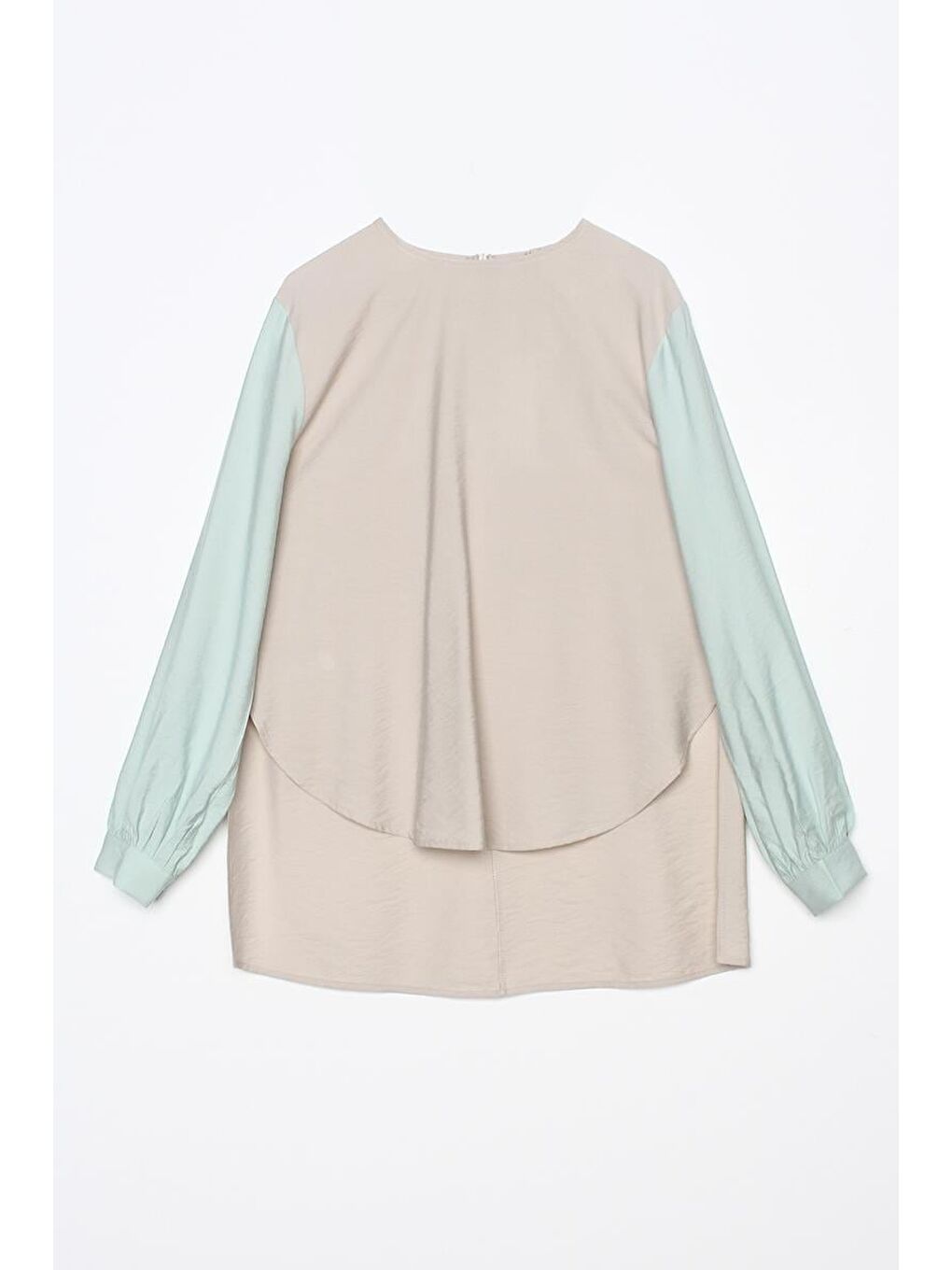 Bej-Garnili Yırtmaç Detaylı Pantolonlu Takım-7