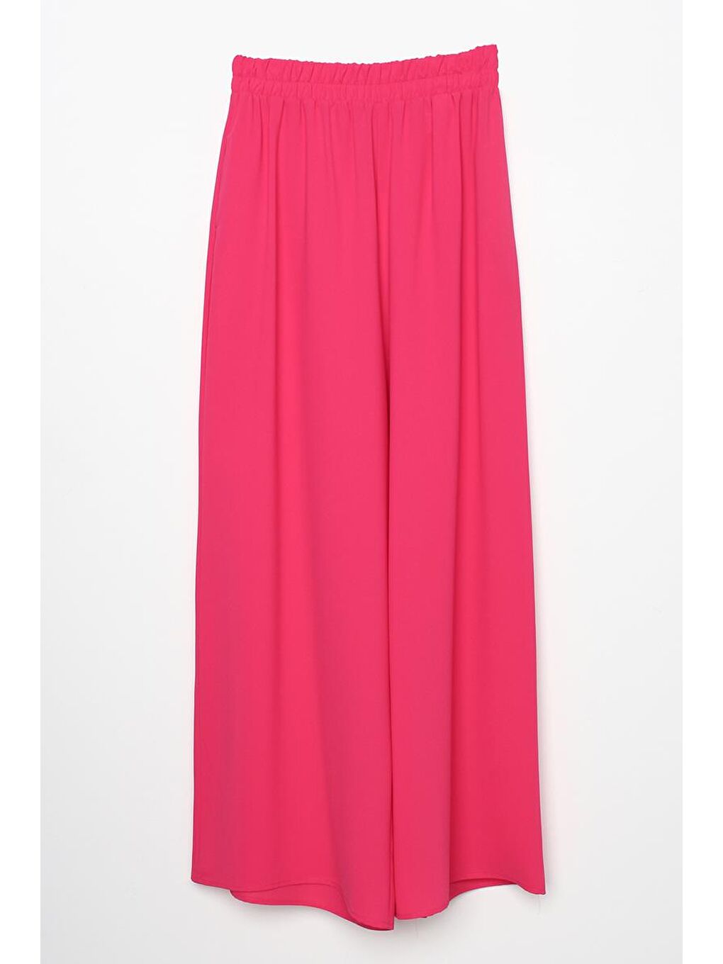 Pembe-Asimetrik Kesim Tunikli Bol Paça Pantolonlu Takım-6