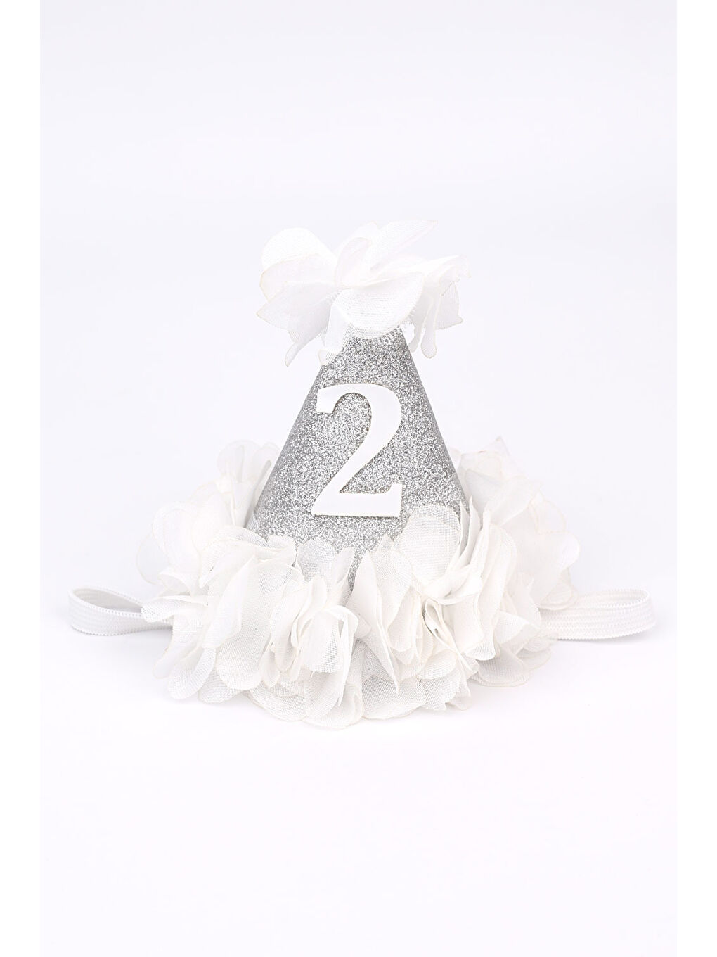 Gri Gümüş 2 Yaş Huni Doğum Günü Tacı