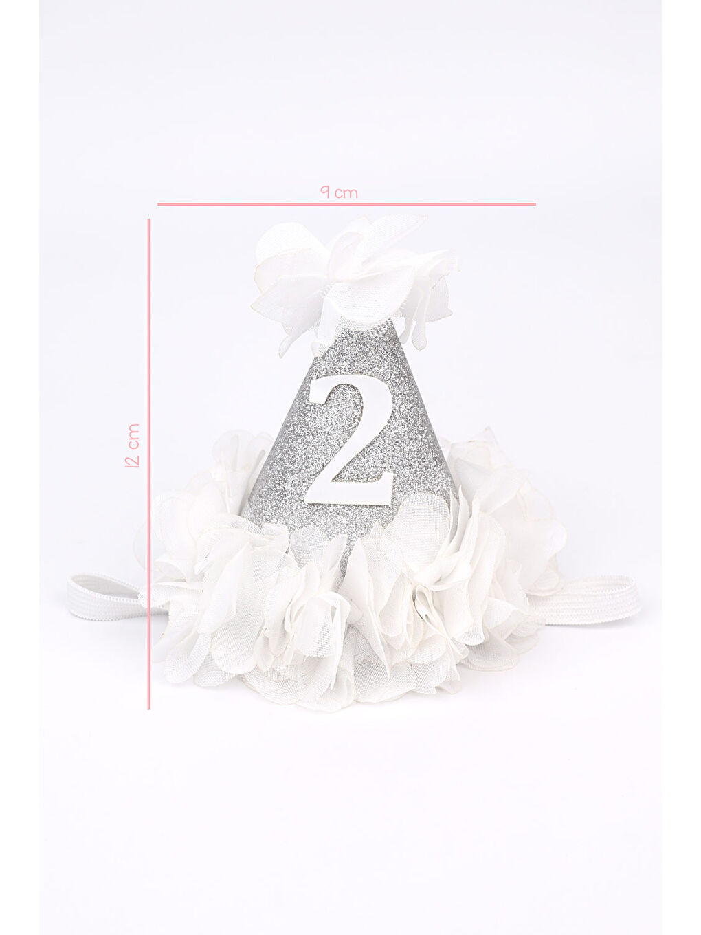 Gri Gümüş 2 Yaş Huni Doğum Günü Tacı-1