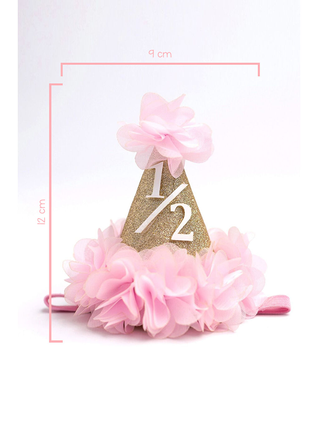 Pembe 1/2 Yaş Huni Bebek Taç-1