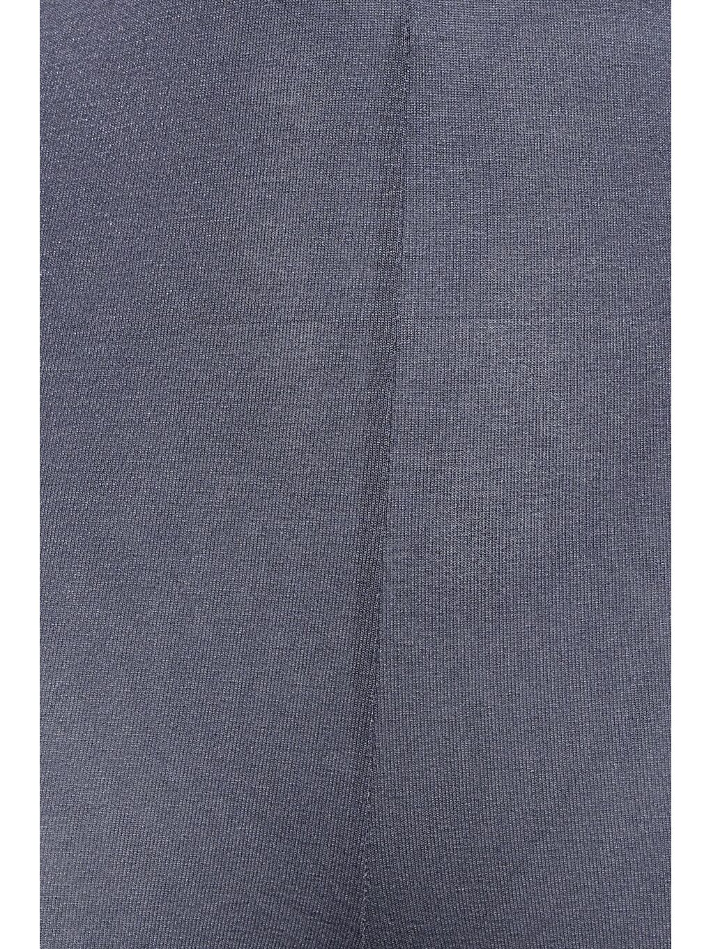 Gri Büyük Beden Vücudu Saran Elastanlı Streç Tayt 143595-5