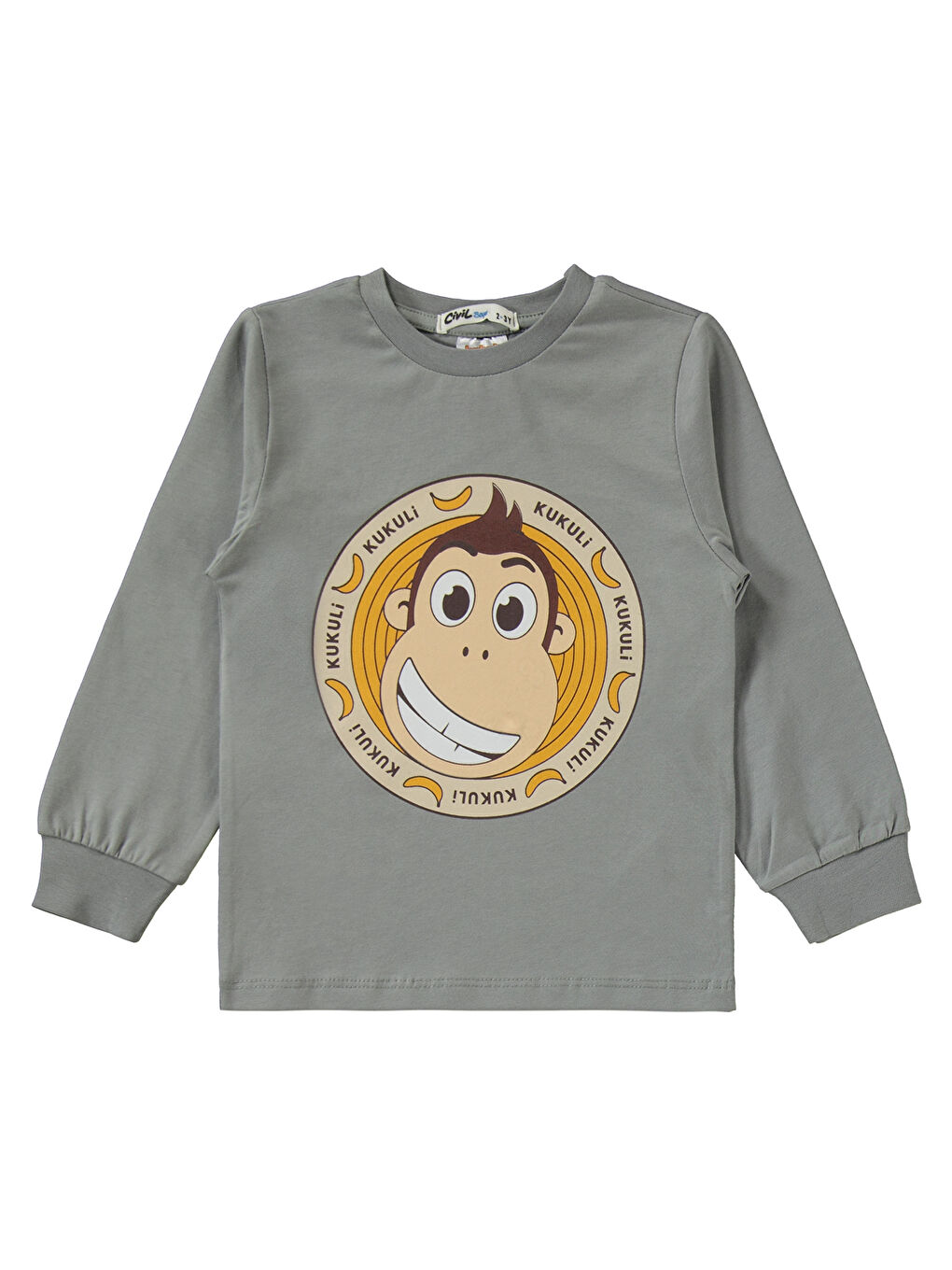 Boys Erkek Çocuk Pijama Takımı 2-5 Yaş Gri-2