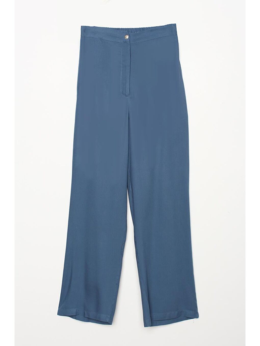 İndigo-Viskon Degaje Detaylı Pantolonlu Takım-8