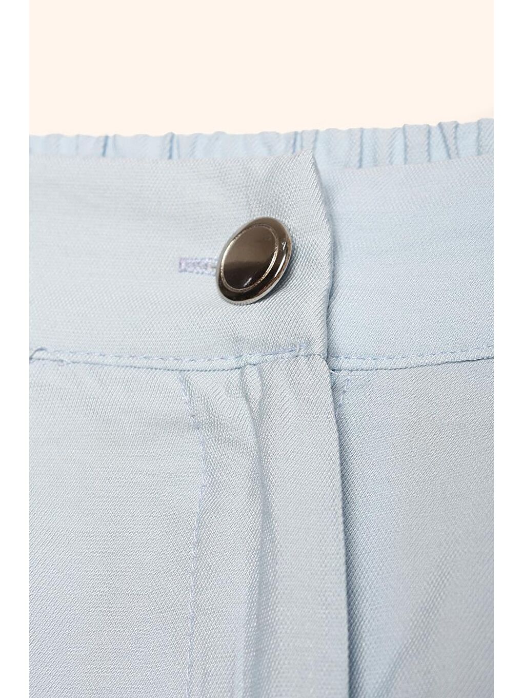 Açık Mavi-Garnili Yırtmaç Detaylı Pantolonlu Takım-4