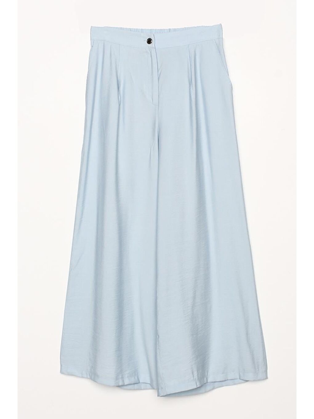 Açık Mavi-Garnili Yırtmaç Detaylı Pantolonlu Takım-5