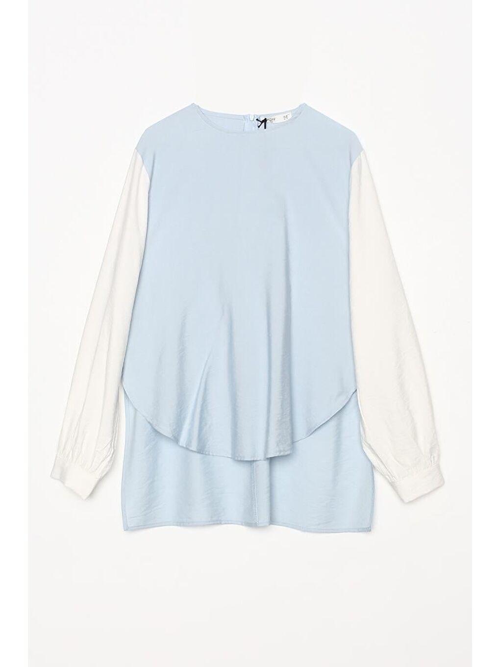 Açık Mavi-Garnili Yırtmaç Detaylı Pantolonlu Takım-7