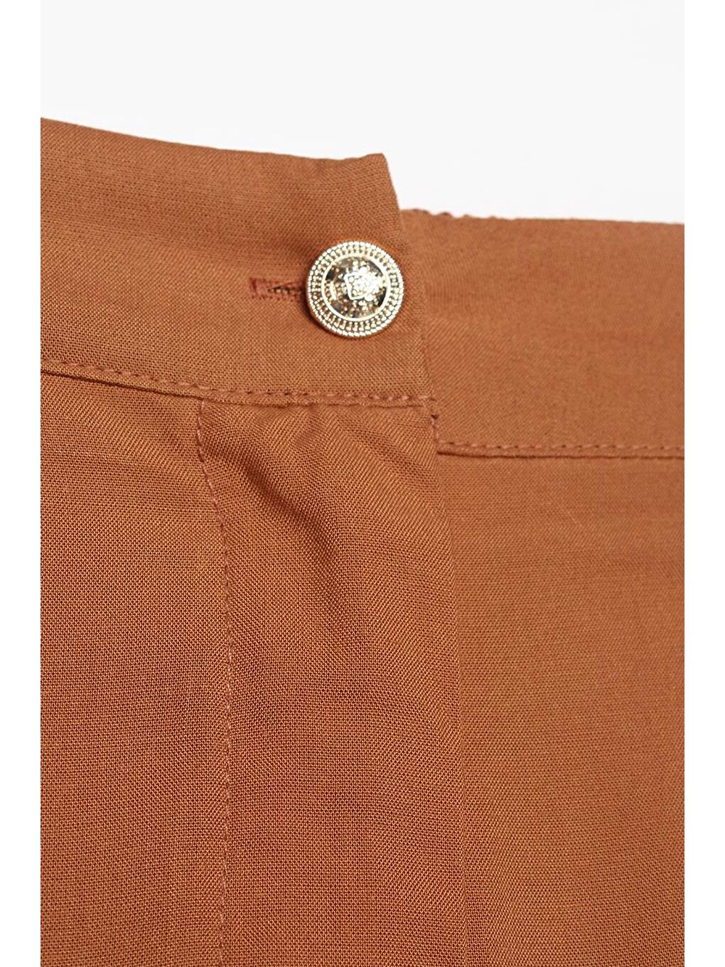 Kahverengi Tarçın-Viskon Degaje Detaylı Pantolonlu Takım-6