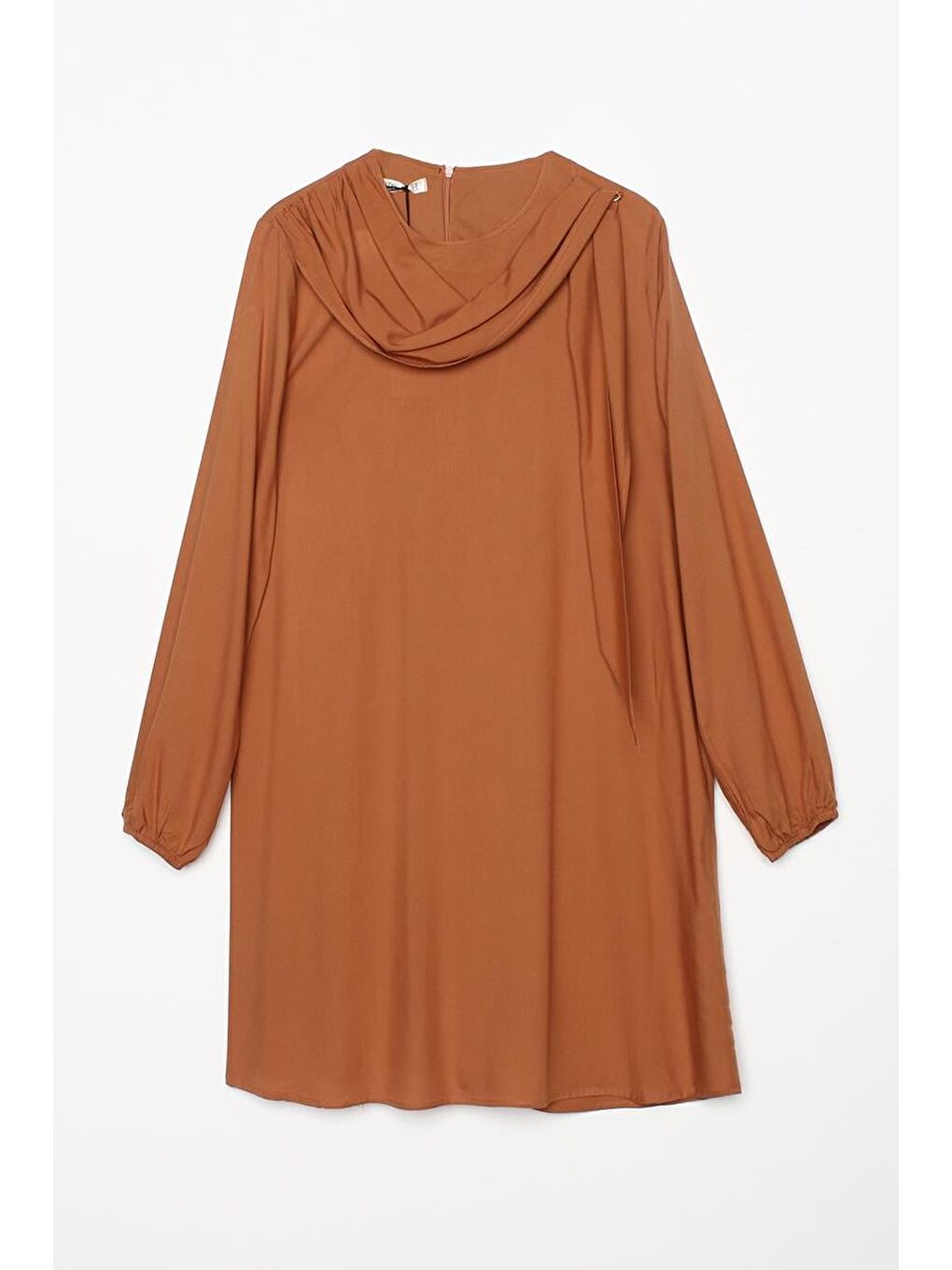 Kahverengi Tarçın-Viskon Degaje Detaylı Pantolonlu Takım-10