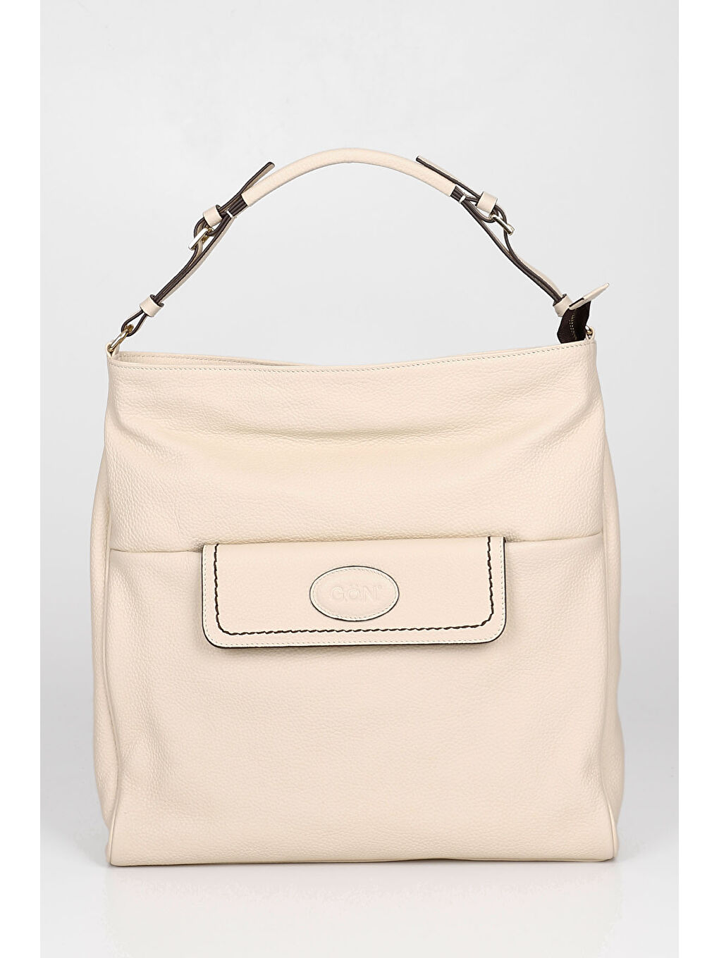 Bej Kadın BEJ Hakiki Deri El ve Omuz Çantası-1