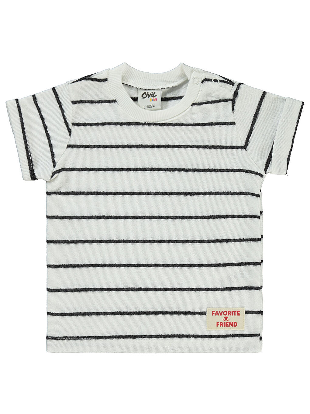 Baby Erkek Bebek Tişört 6-18 Ay Ekru