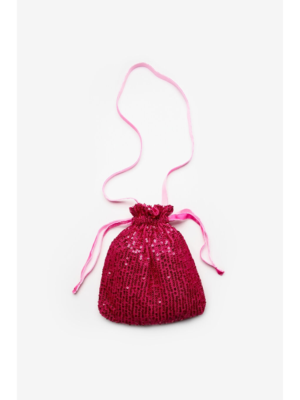 Fuşya Sıralı Pullu Kız Çocuk Çanta