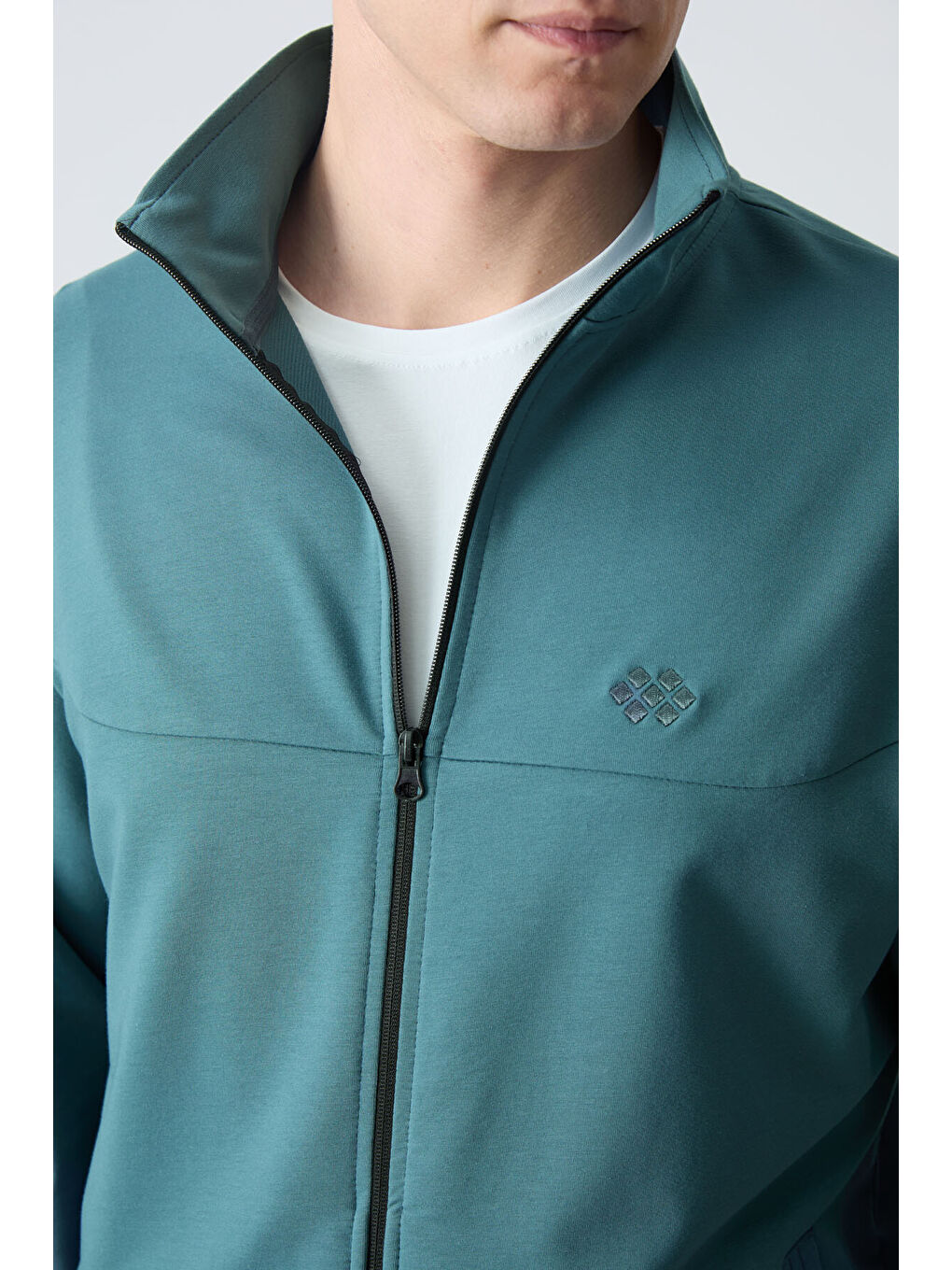 Orman Yeşili Pamuklu Kalın Yumuşak Dokulu Comfort  Fit Basic Erkek Eşofman Takım - 85260-6