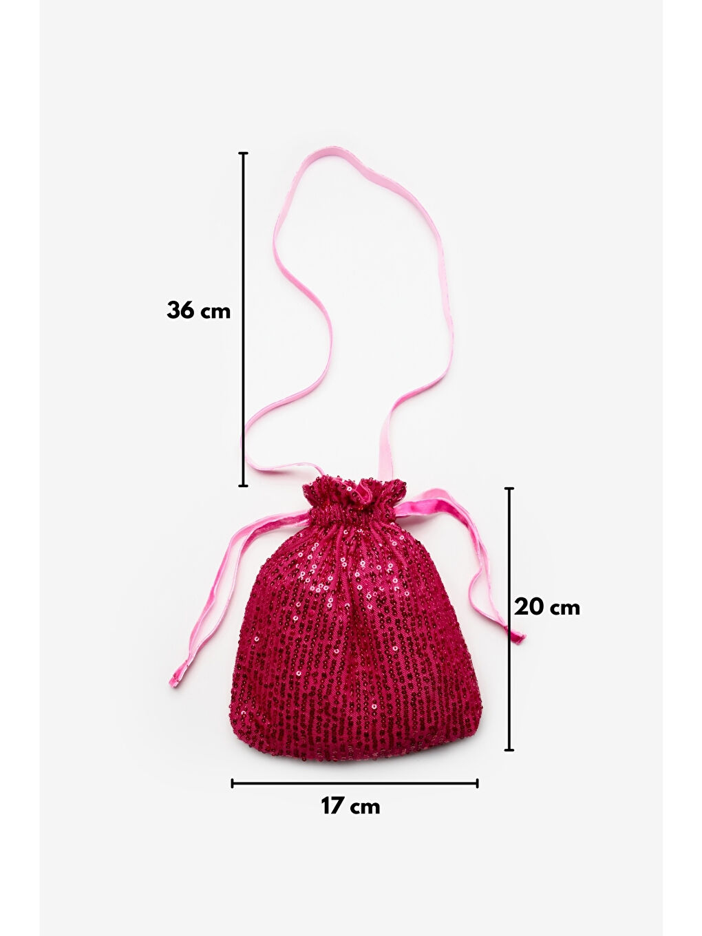 Fuşya Sıralı Pullu Kız Çocuk Çanta-2
