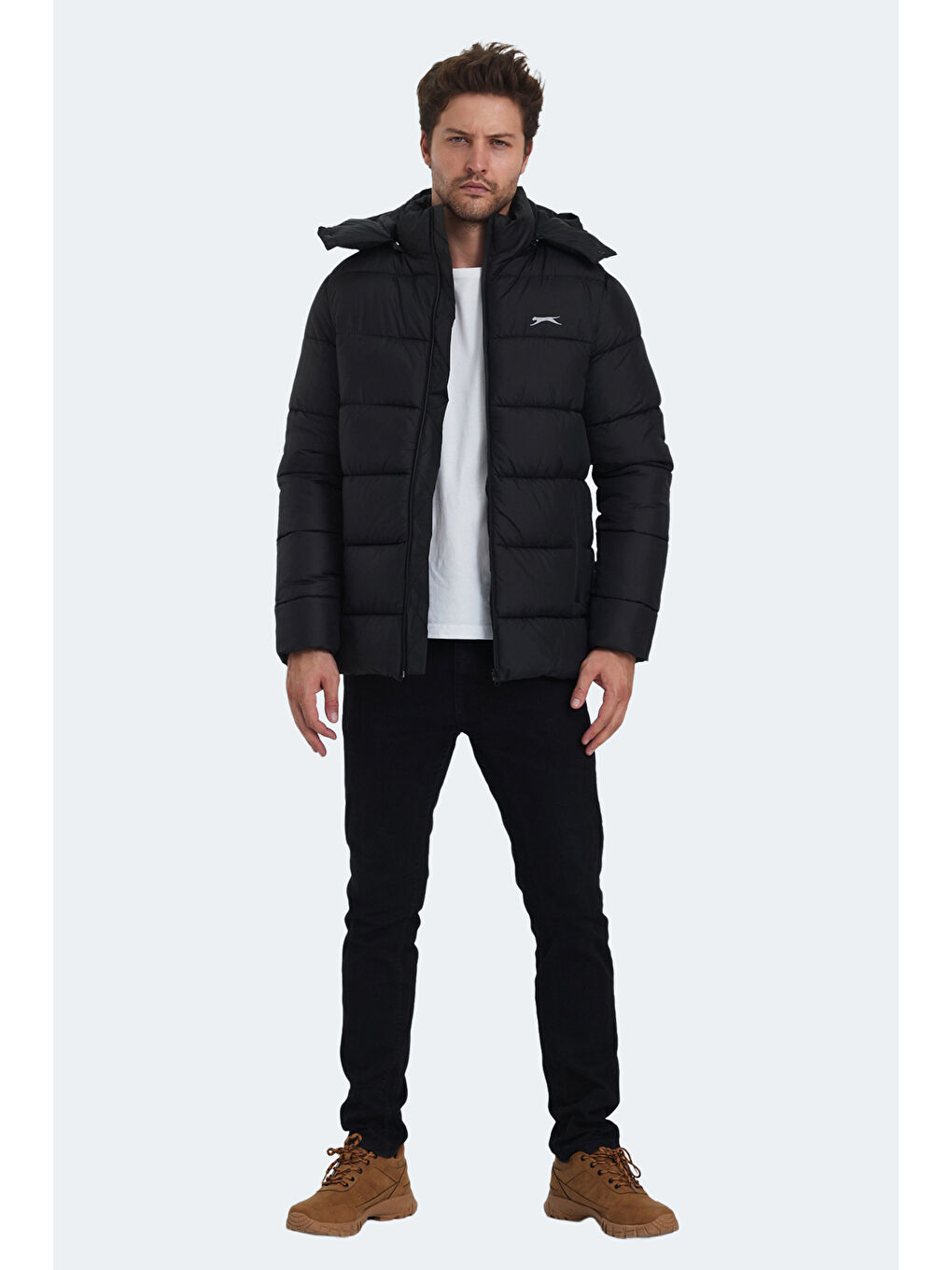 GANEA Erkek Şişme Mont  Kaban Siyah-6