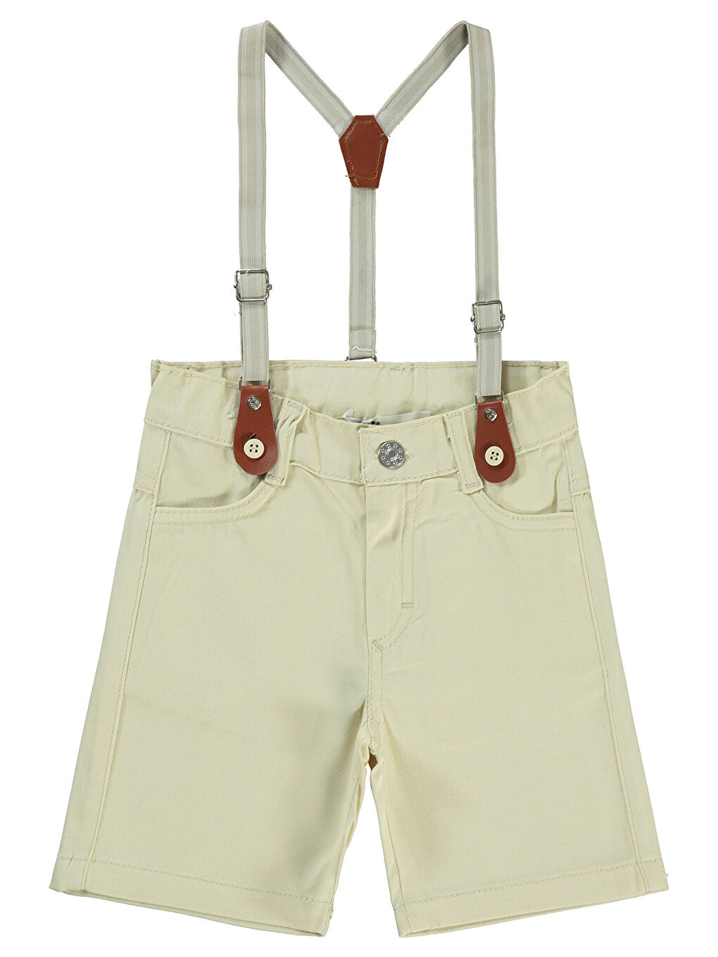 Bej Boys Erkek Çocuk Kapri 2-5 Yaş Taş Rengi