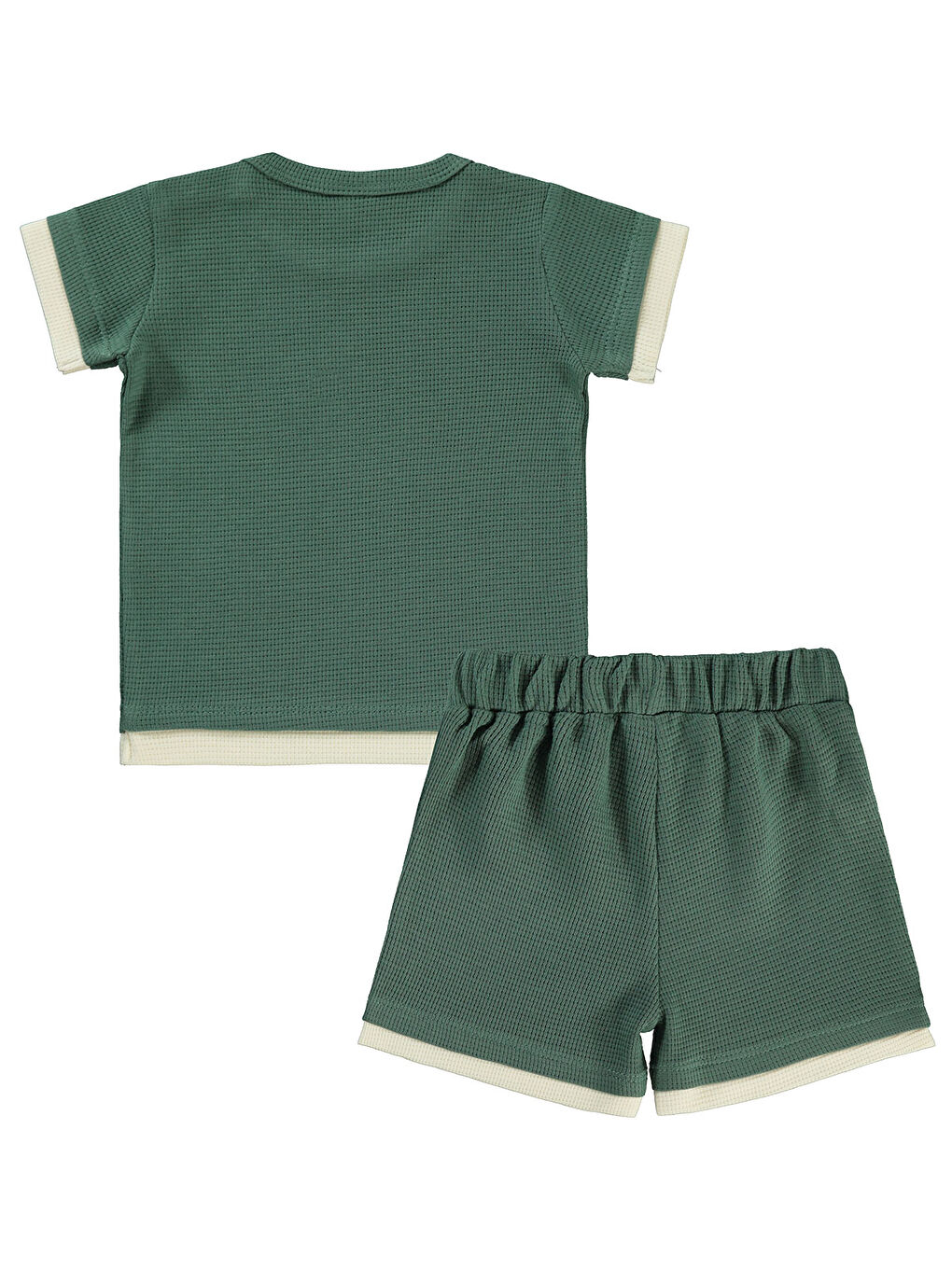 Baby Erkek Bebek Şortlu Takım 6-18 Ay Haki-1