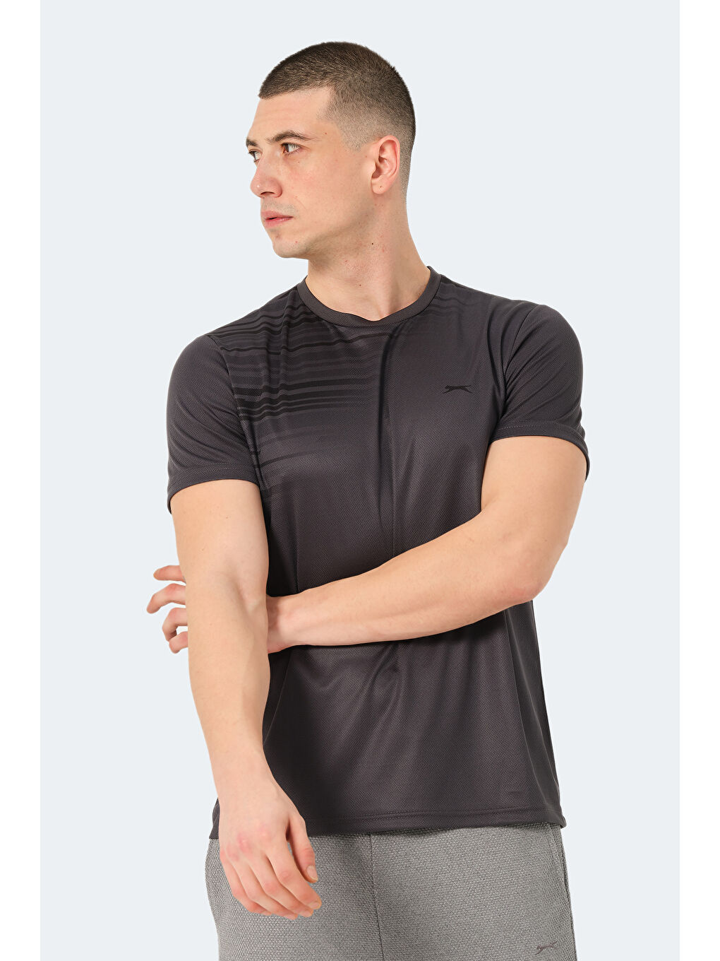 SLAZENGER Erkek Tişört Koyu Gri - 5