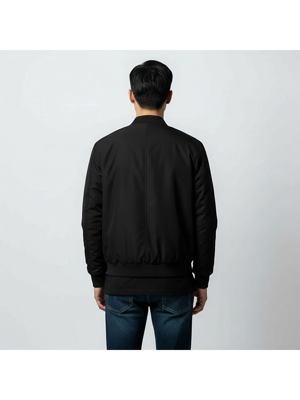 Russel Padded Bomber Erkek Siyah Dik Yaka Ceket-1