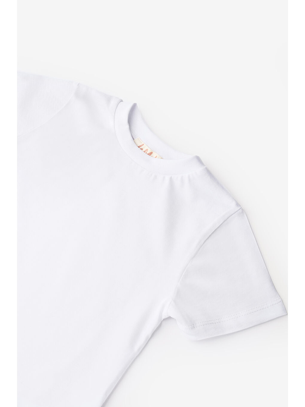 Beyaz Penye Basic Çocuk Tişört-2