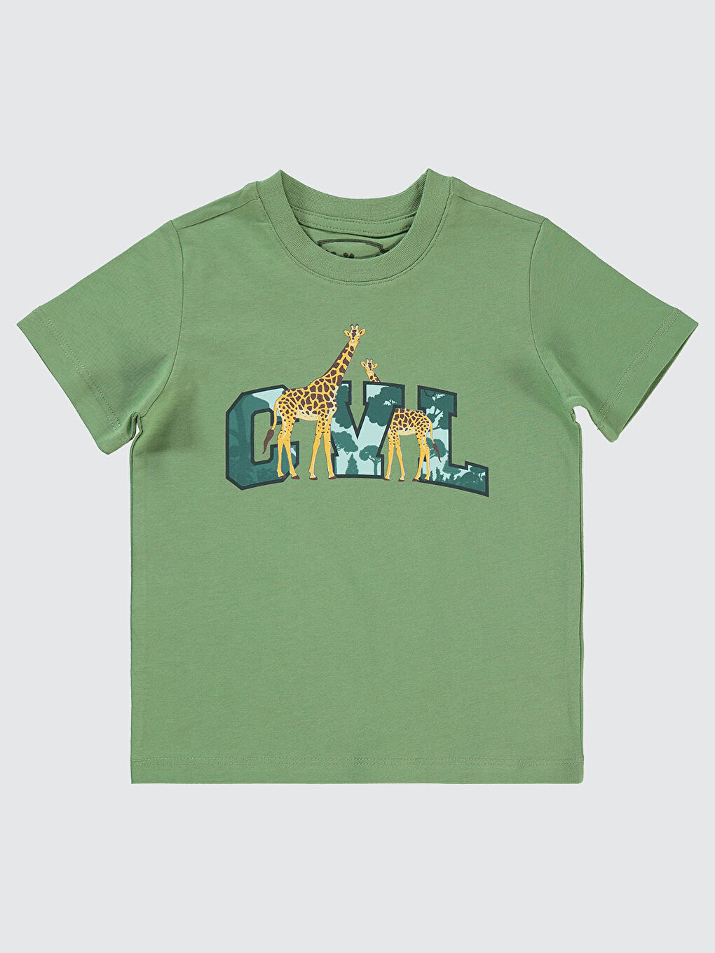 Boys Erkek Çocuk Tişört 2-5 Yaş Açık Haki