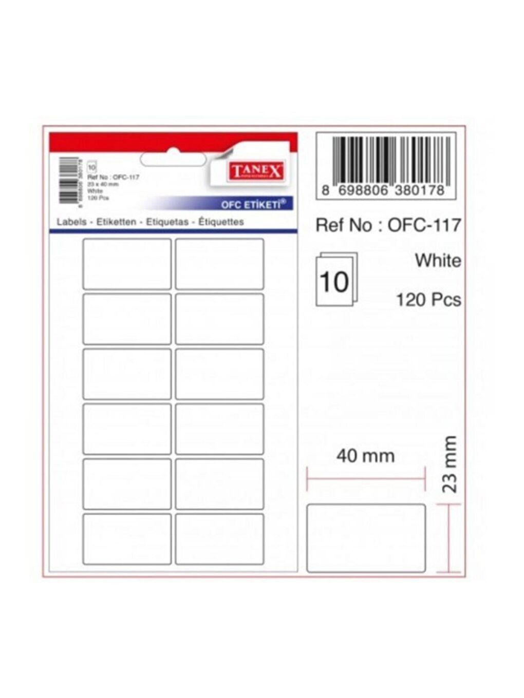 OFC-117 Ofis Etiketi 40x23 mm
