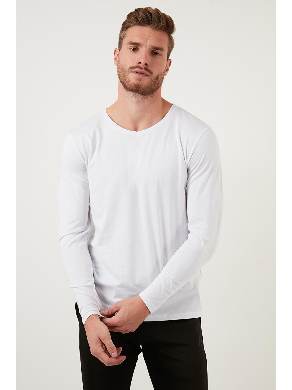 Buratti Beyaz Pamuklu Bisiklet Yaka Slim Fit Basic Sweat 5905068 - 1