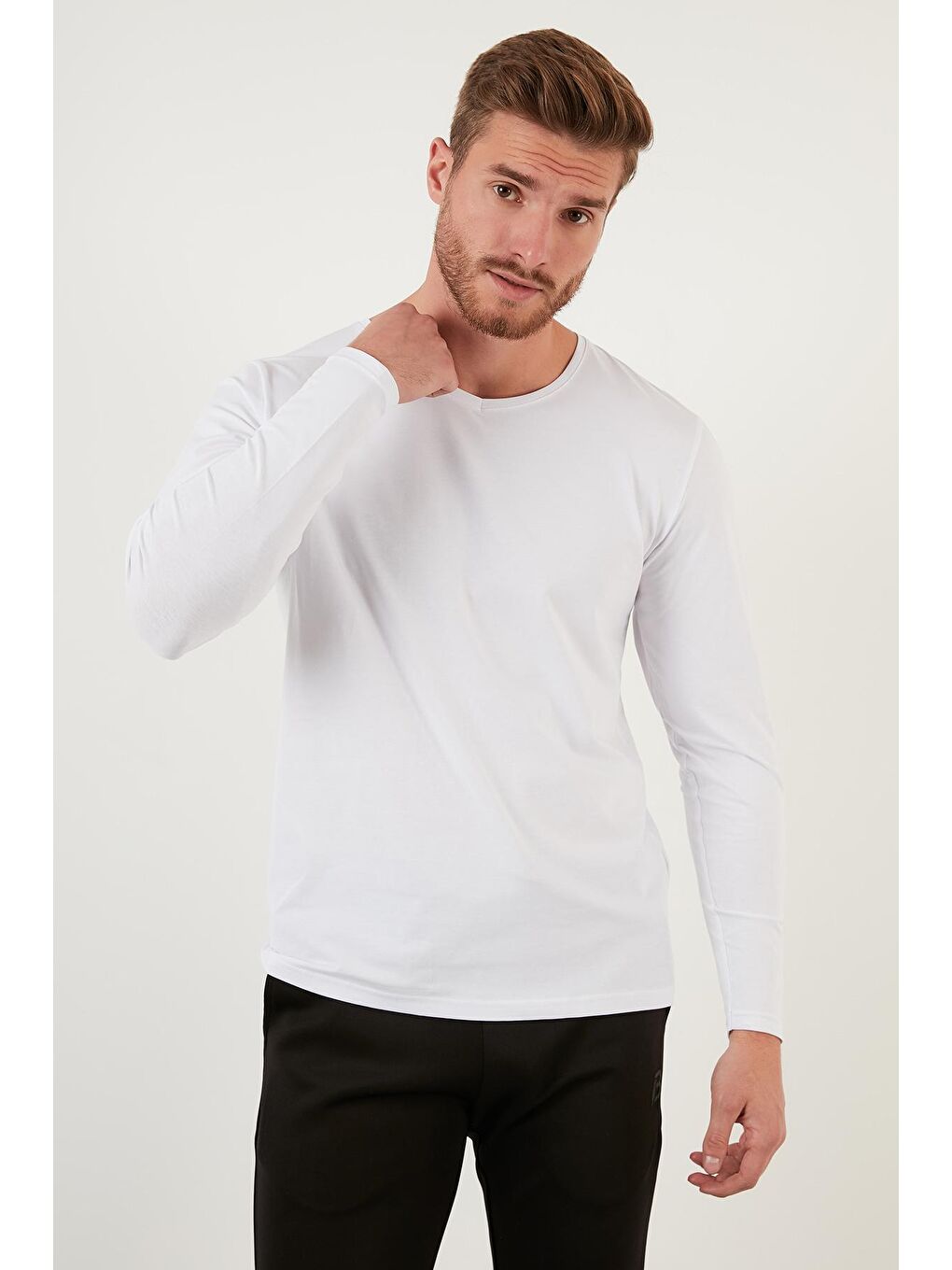 Buratti Beyaz Pamuklu Bisiklet Yaka Slim Fit Basic Sweat 5905068 - 2