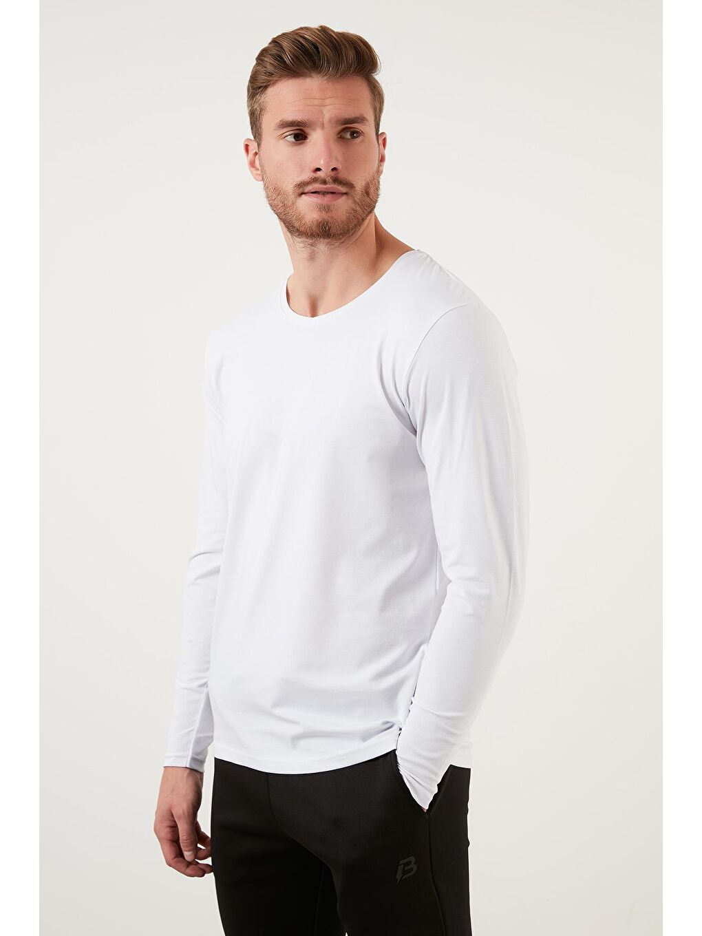 Buratti Beyaz Pamuklu Bisiklet Yaka Slim Fit Basic Sweat 5905068 - 3